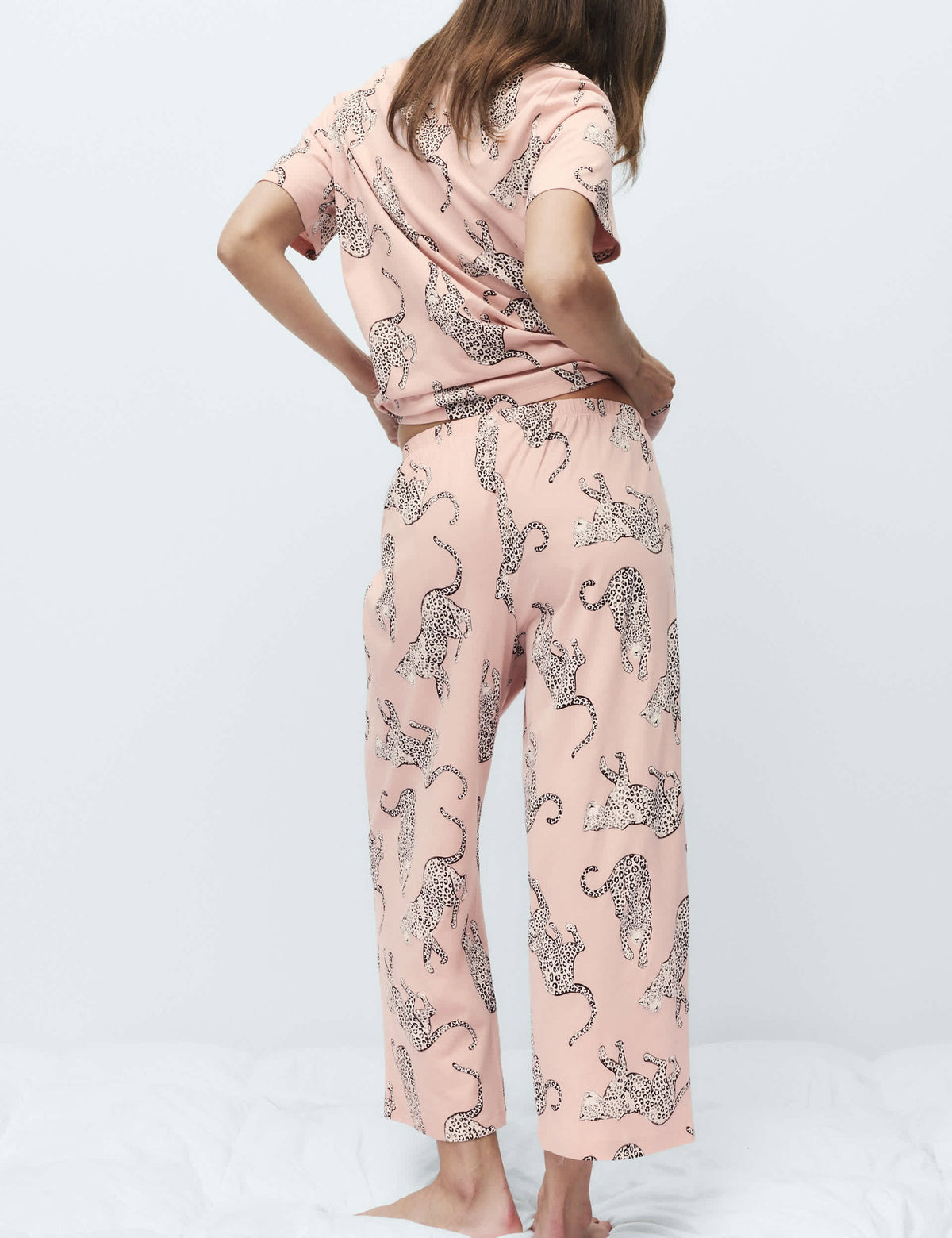 Saf Pamuklu Kapri Pijama Takımı