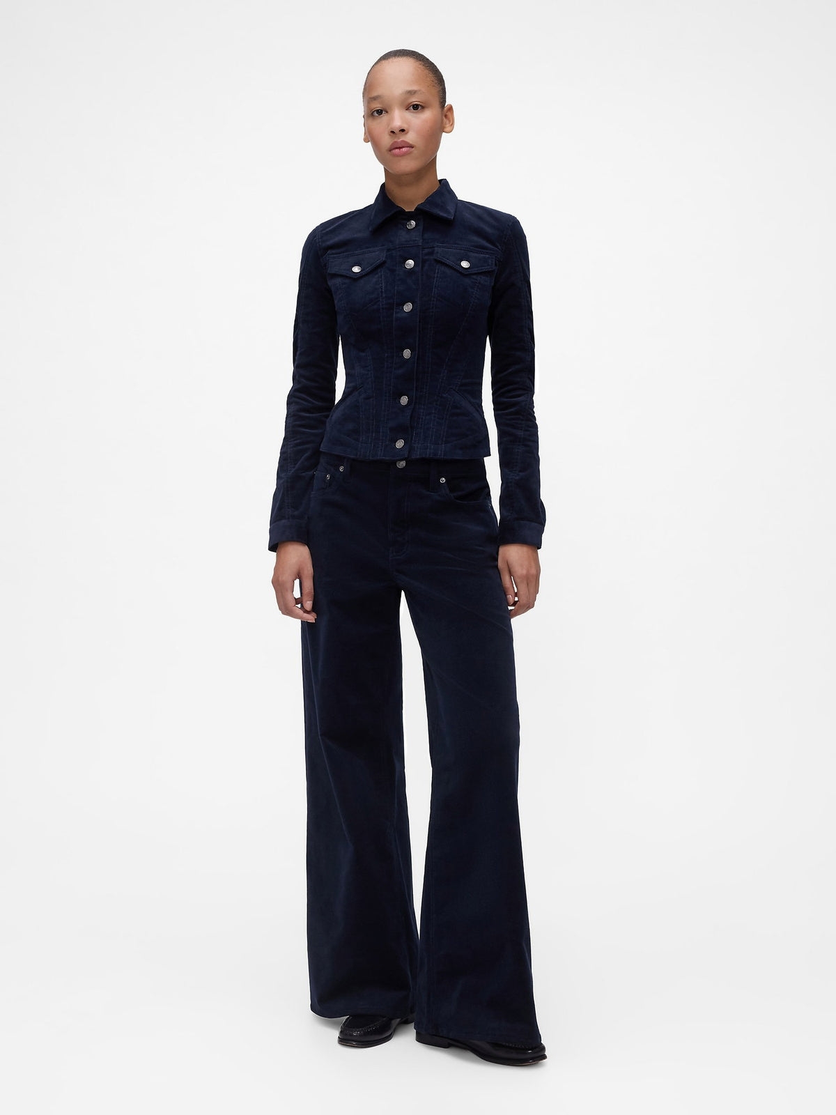 Lacivert Gapstudio Low Rise Corduroy Wide-leg Pantolon