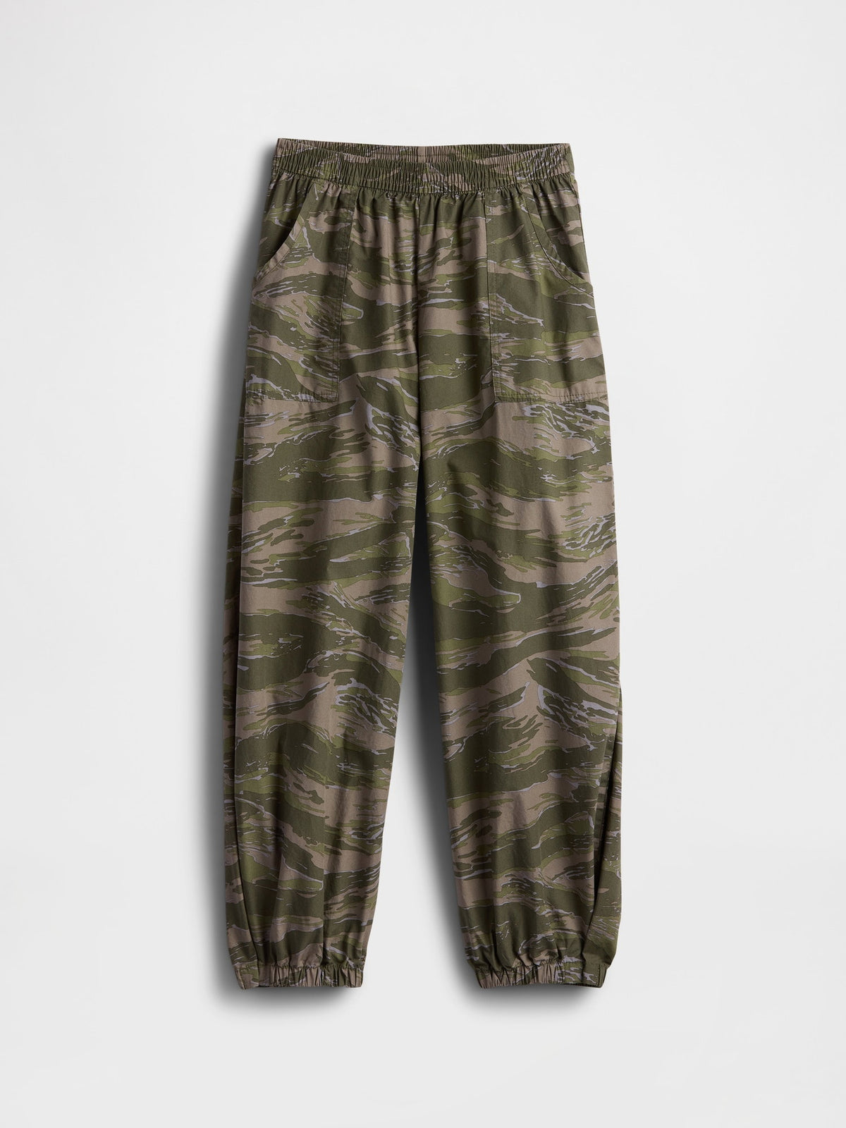 Siyah Baskılı Poplin Baggy Jogger Pantolon