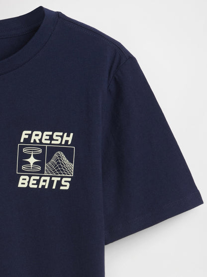 Sarı Grafik Baskılı T-shirt