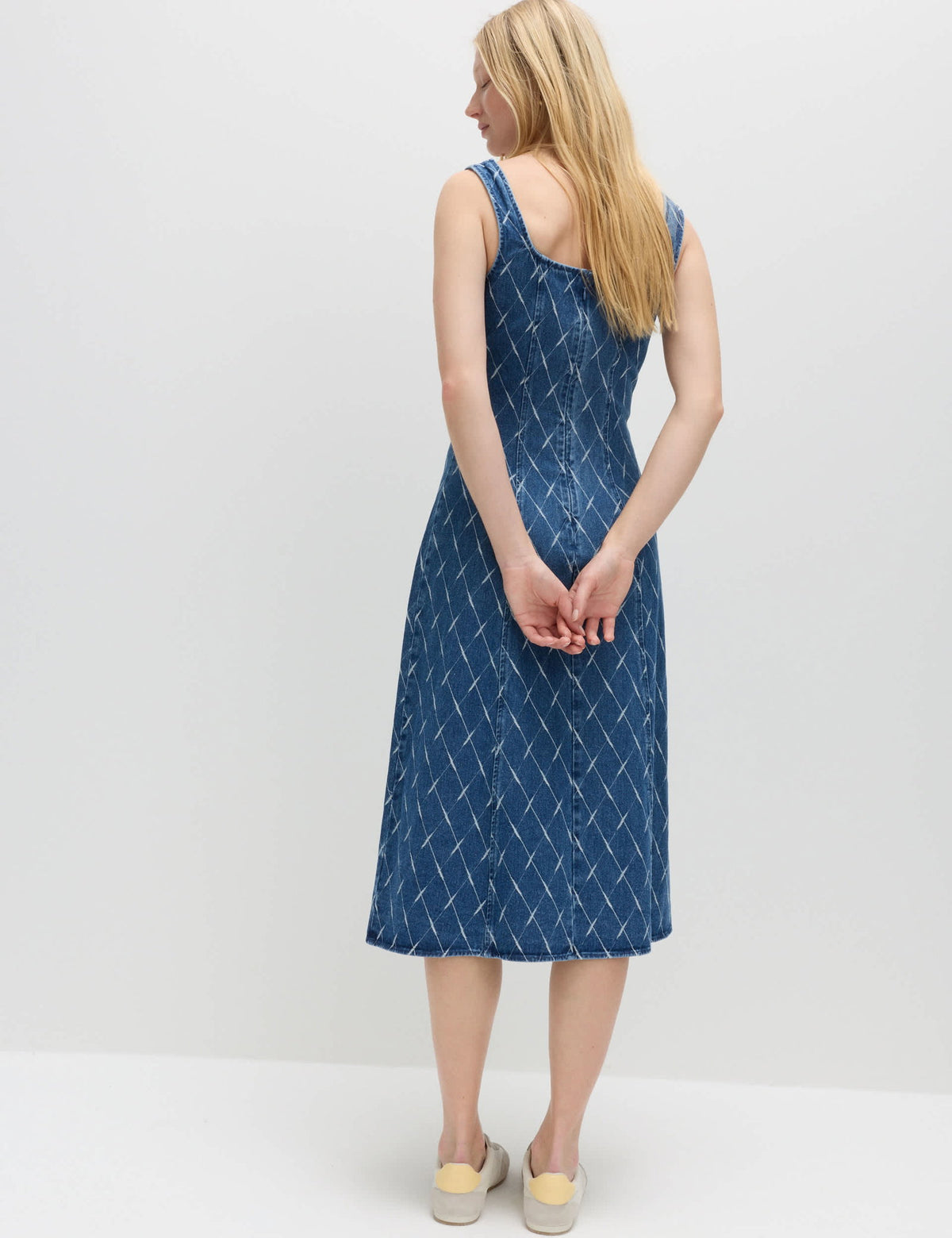 Denim Midi Elbise