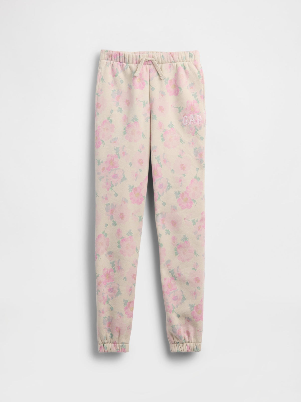 Kırık Beyaz Relaxed Gap Logo Fransız Havlu Kumaş Jogger Eşofman Altı