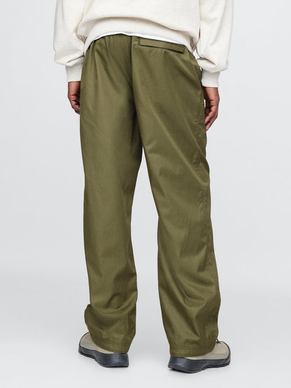 Yeşil Twill Paraşüt Baggy Pantolon