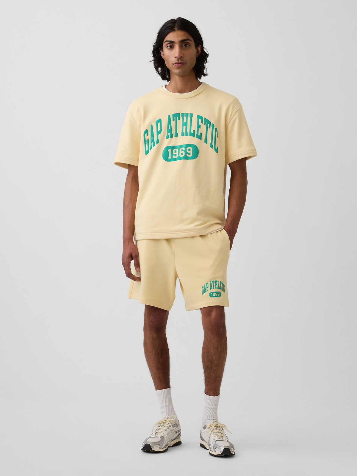 Lacivert Relaxed Fransız Havlu Kumaş Grafik Baskılı T-shirt