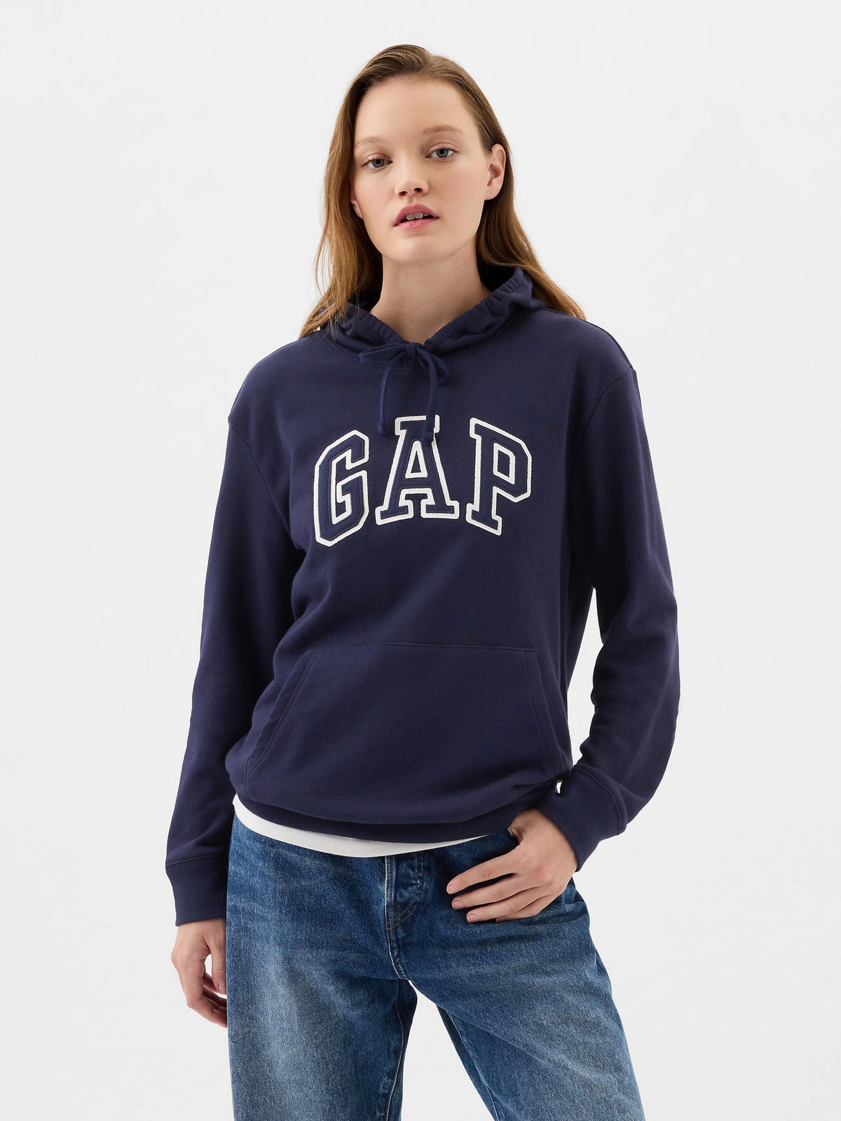 Kırmızı Gap Logo Havlu Kumaş Sweatshirt