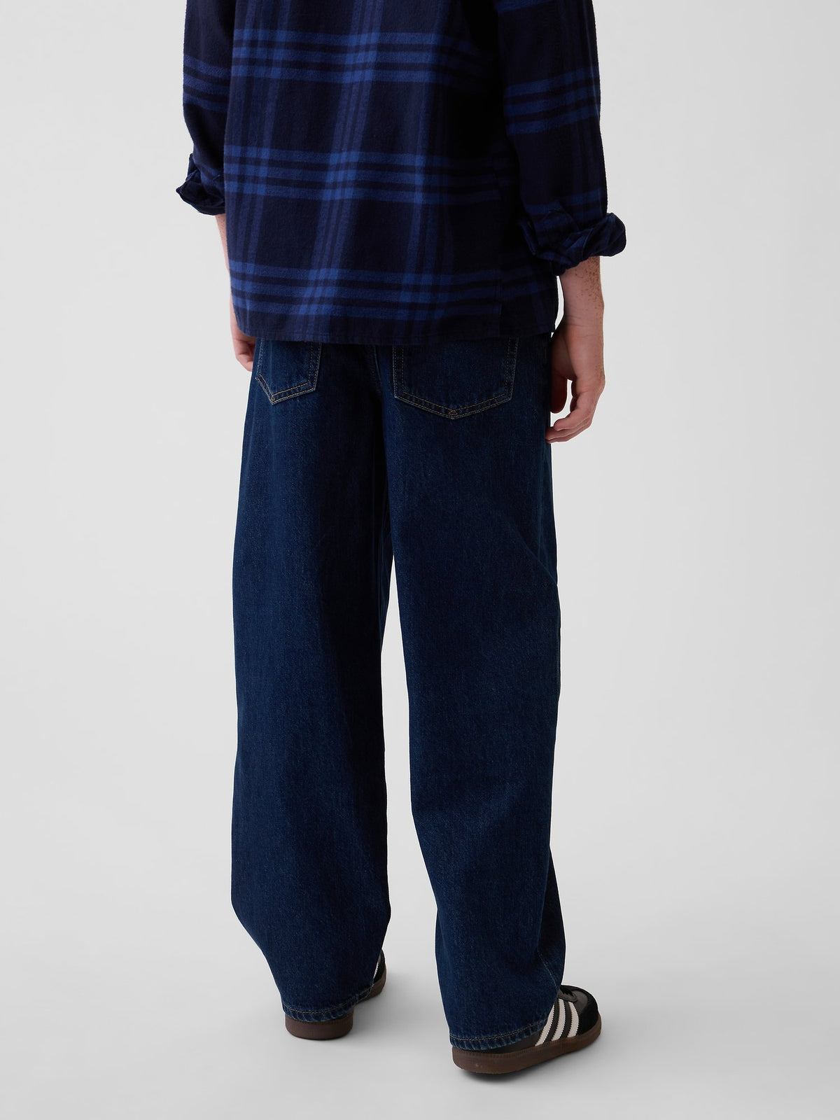 Koyu Mavi Baggy Jean Pantolon