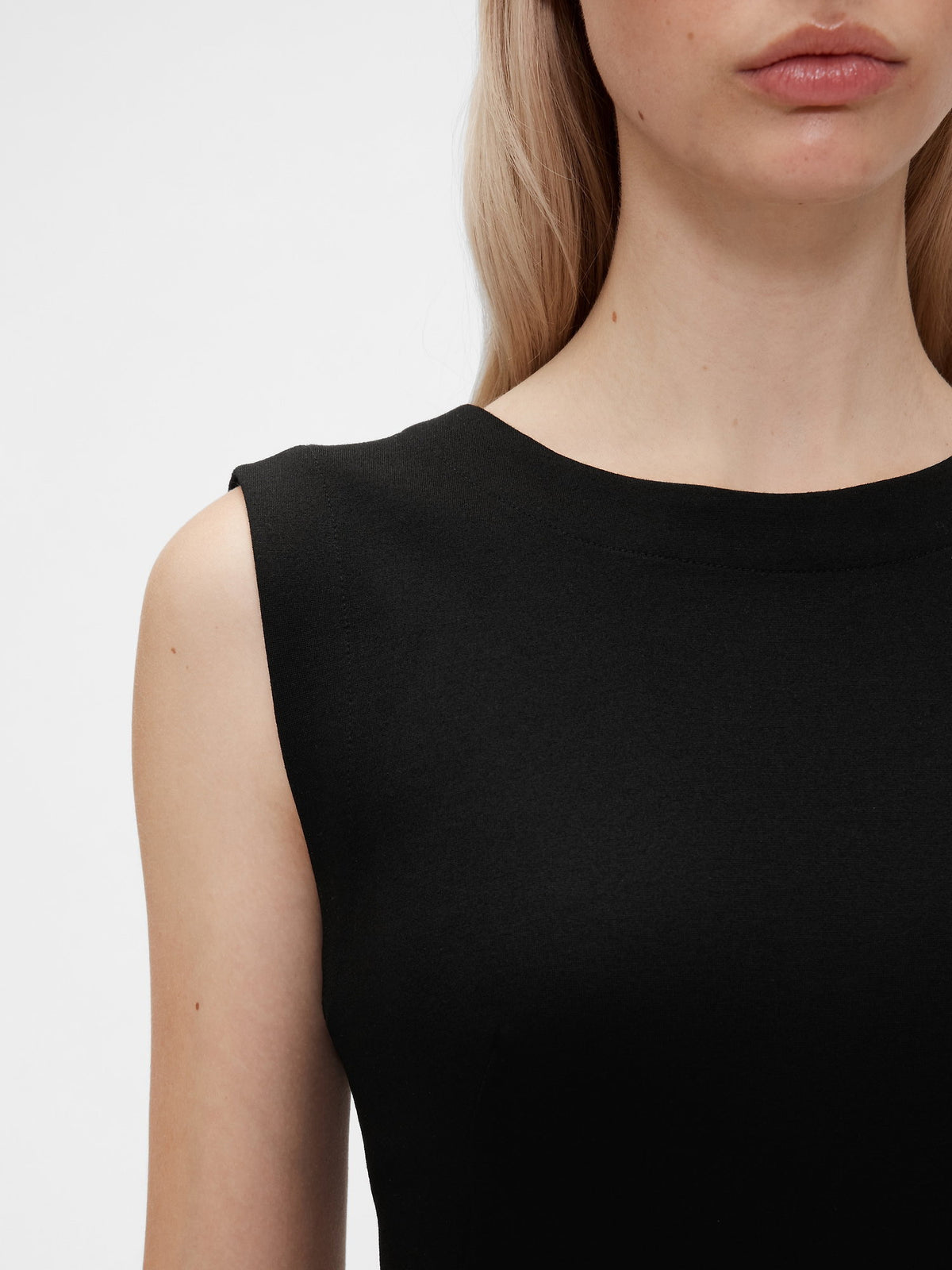 Siyah Gapstudio Jersey Midi Elbise