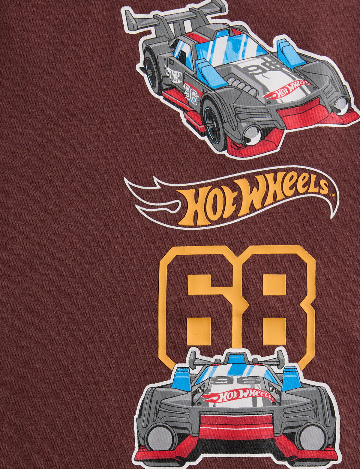 2’li Saf Pamuk Hot Wheels Uzun Kollu Üst (2-8 Yaş)