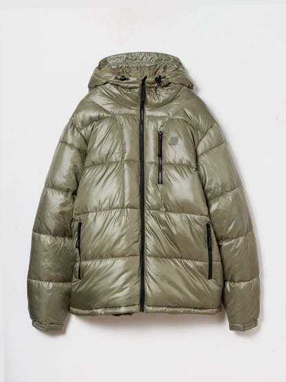 Yeşil Geri Dönüştürülmüş Heavyweight Şişme Puffer Şişme Mont
