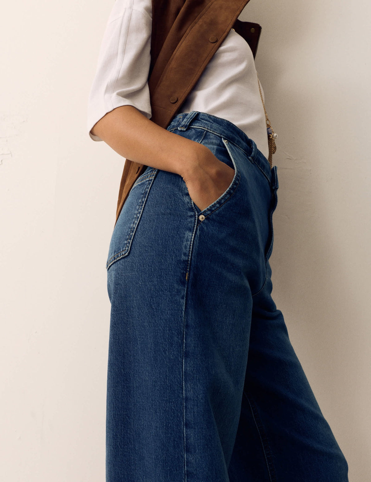 Yüksek Bel Wide Leg Pantolon