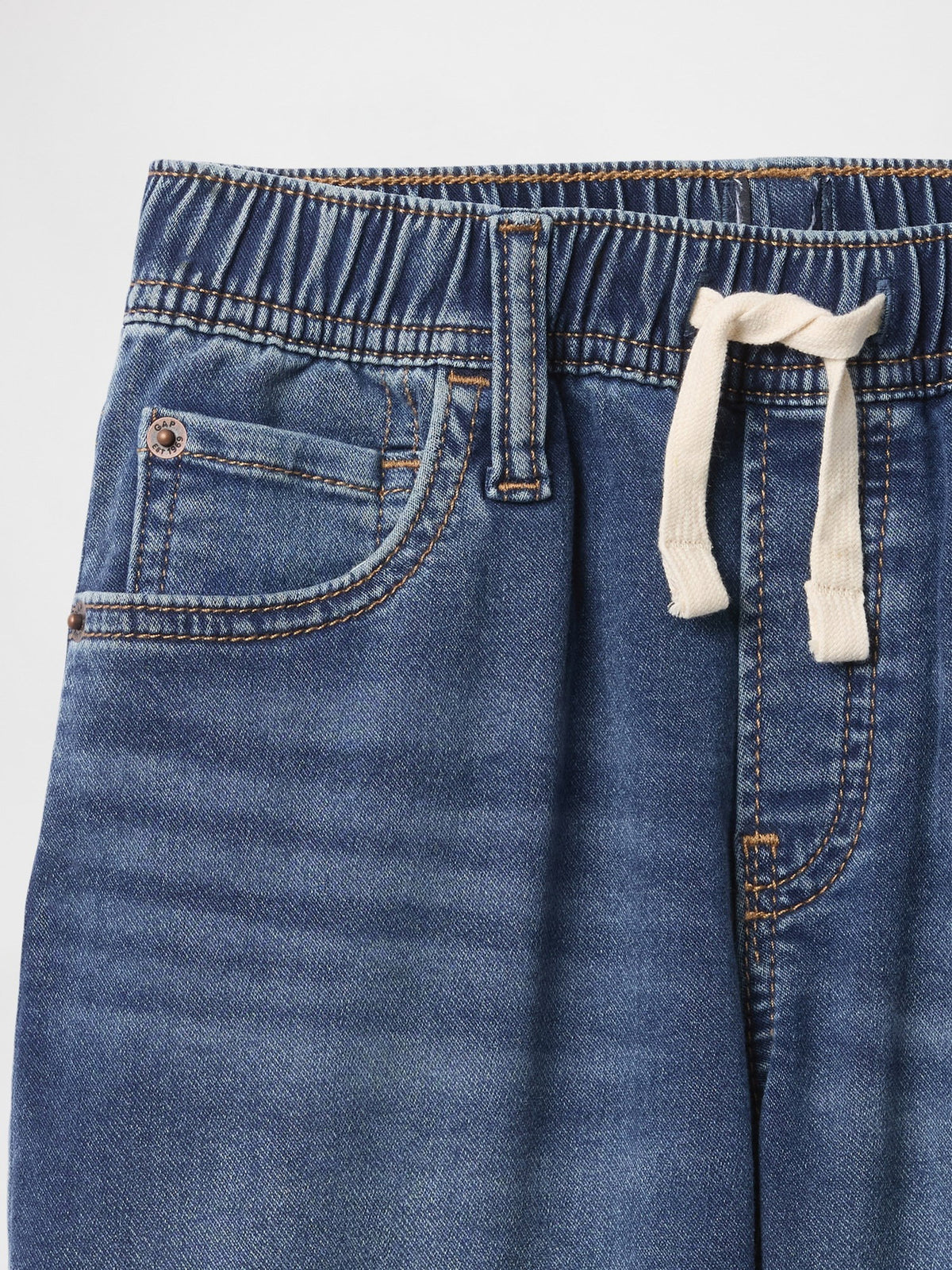 Lacivert Pull-on Sweatpant Jean Şort
