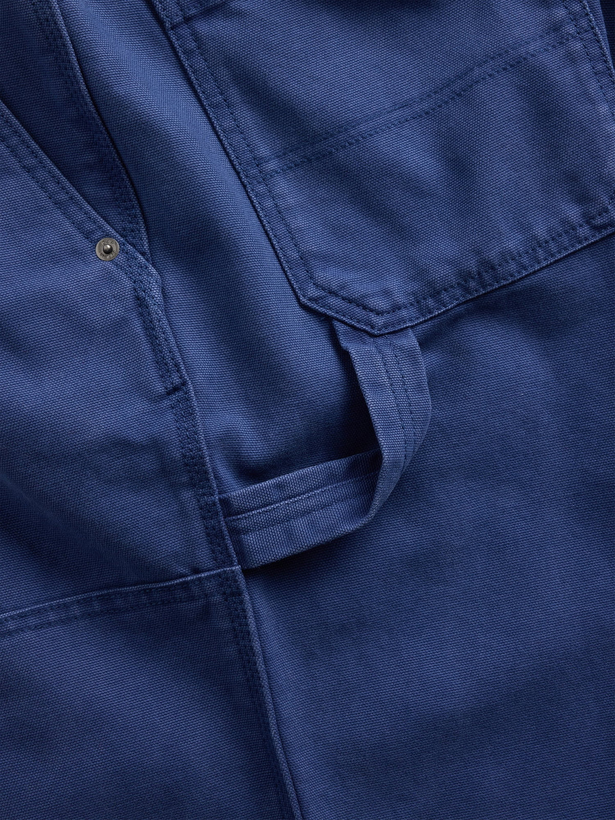 Kobalt Mavisi '90s Loose Kanvas Double-knee Carpenter Pantolon