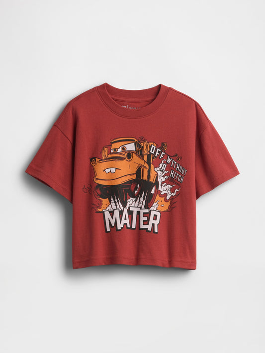 Koyu Kırmızı Oversized Grafik Baskılı T-shirt