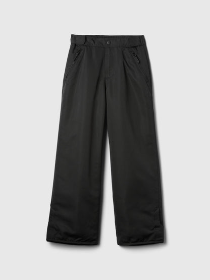 Siyah Cozy Fleece Astarlı Kar Pantolonu