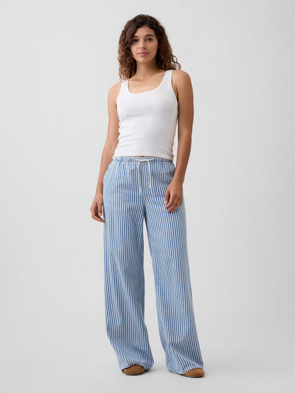 Mavi Mid Rise Pull-on Superlight Wide-leg Jean Pantolon