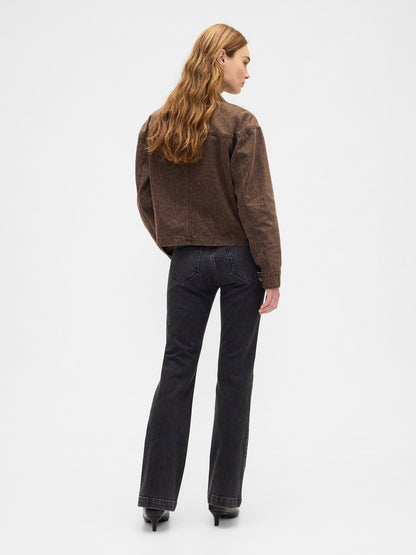 Siyah Low Rise Boot Jean Pantolon