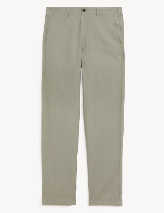 Regular Fit Keten Pantolon
