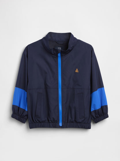 Lacivert Recycled Colorblock Rüzgarlık