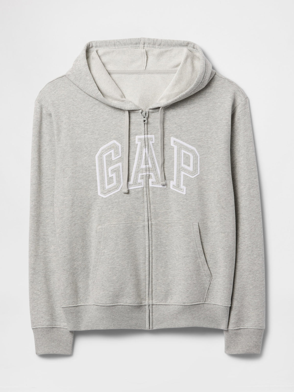 Gri Gap Logo Relaxed Fermuarlı Sweatshirt