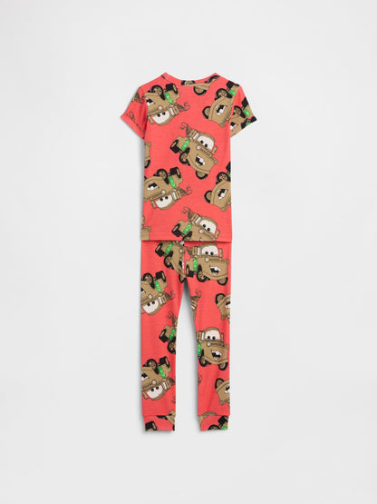 Açık Kırmızı Disney %100 Organik Pamuk Pijama Takımı