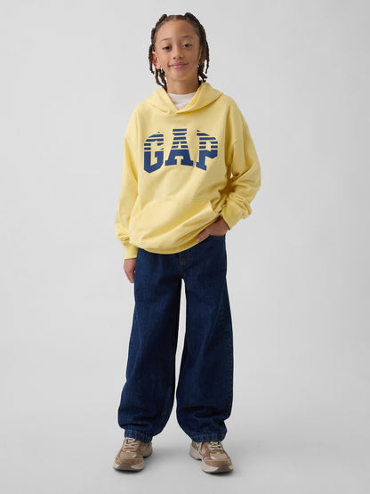 Sarı Relaxed Gap Logo Fransız Havlu Kumaş Sweatshirt
