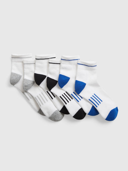 Çok Renkli Quarter Crew Çorap Seti (3'lü)