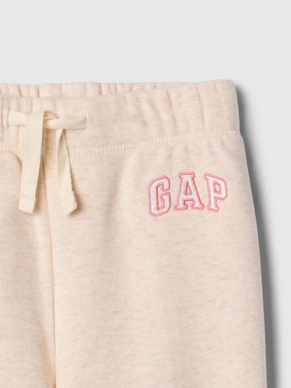 Pembe Gap Logo Kalp Desenli Pull-on Jogger Fleece Eşofman Altı
