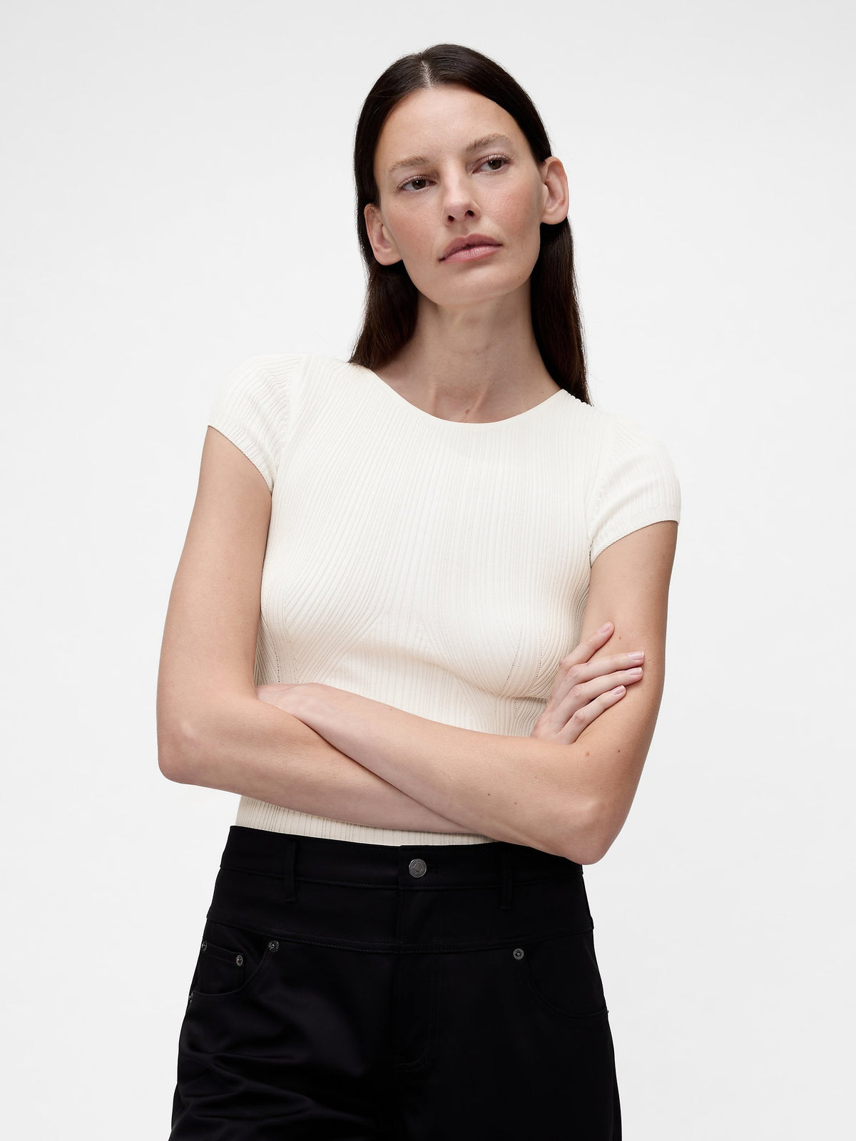Lacivert Gapstudio Rib T-shirt