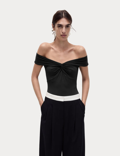 Regular Fit Düğümlü Body