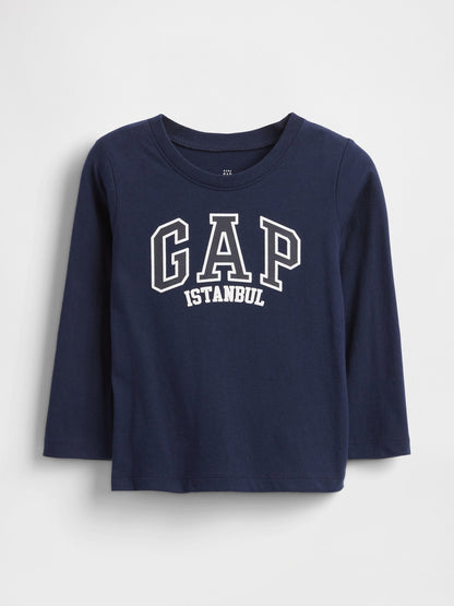Lacivert Gap Istanbul Logo T-shirt
