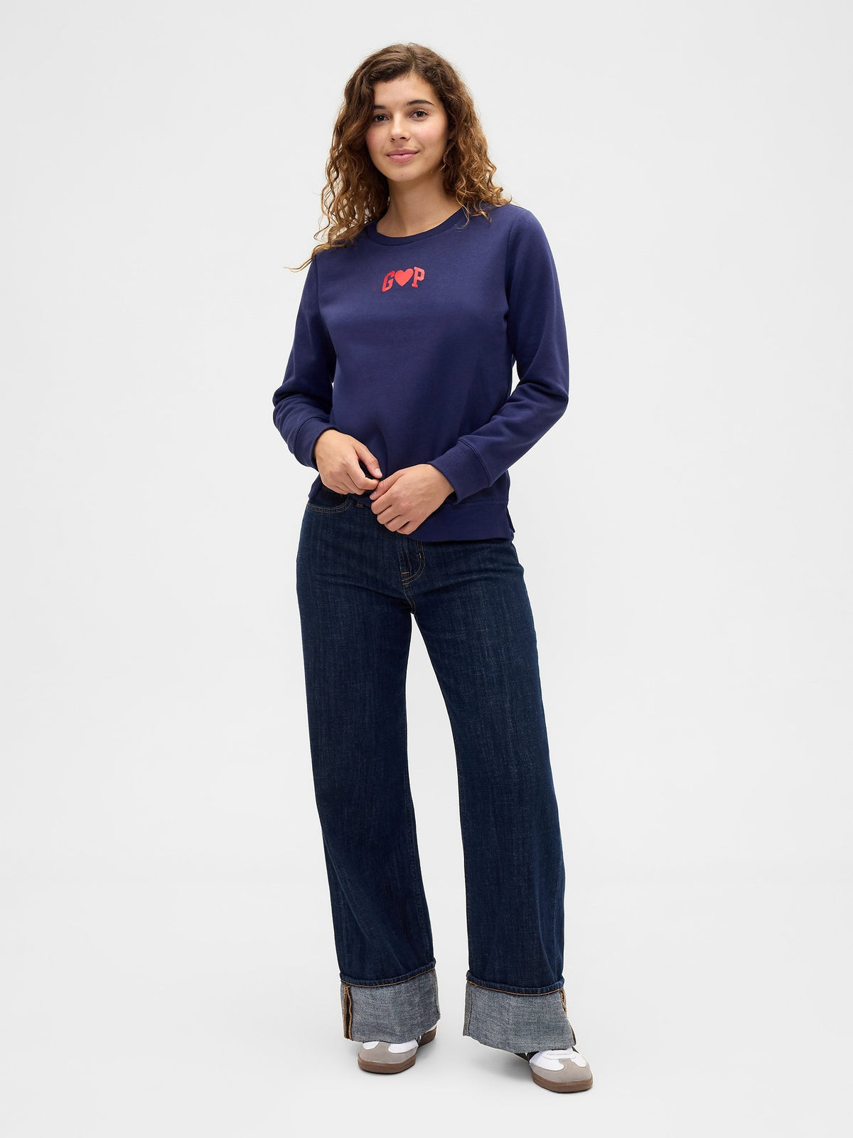 Lacivert Relaxed Gap Logo Sweatshirt