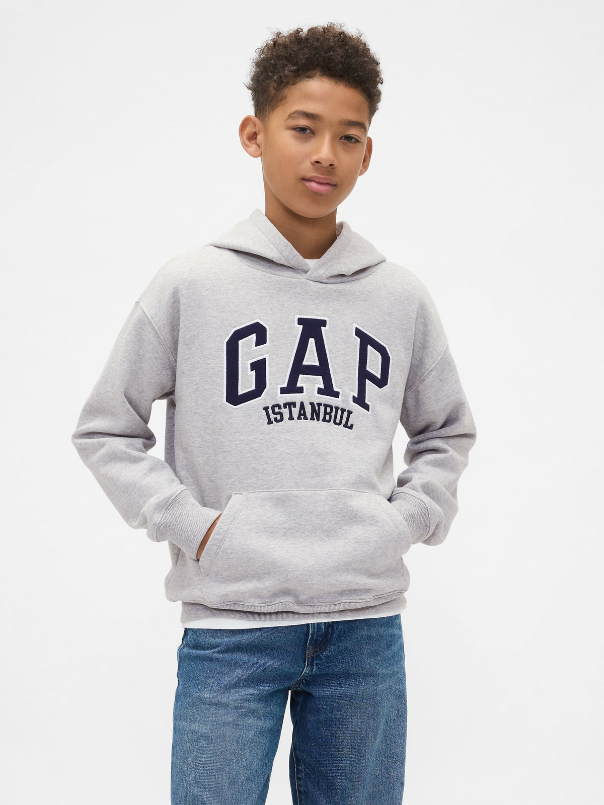 Gri Relaxed Gap Istanbul Logo Sweatshirt