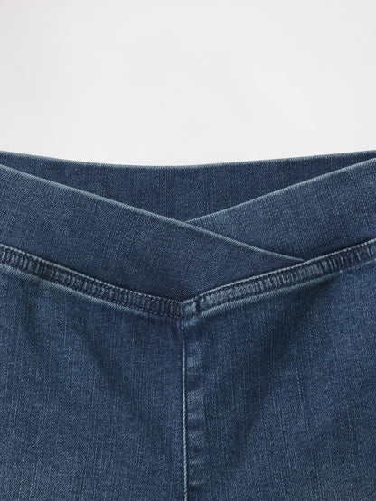 Lacivert Denim Bisiklet Şortu