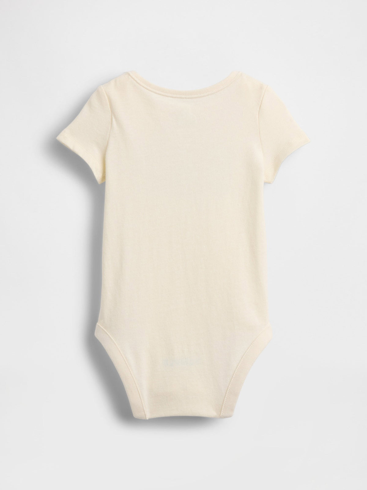 Kırık Beyaz Organik Pamuk Logo Bodysuit
