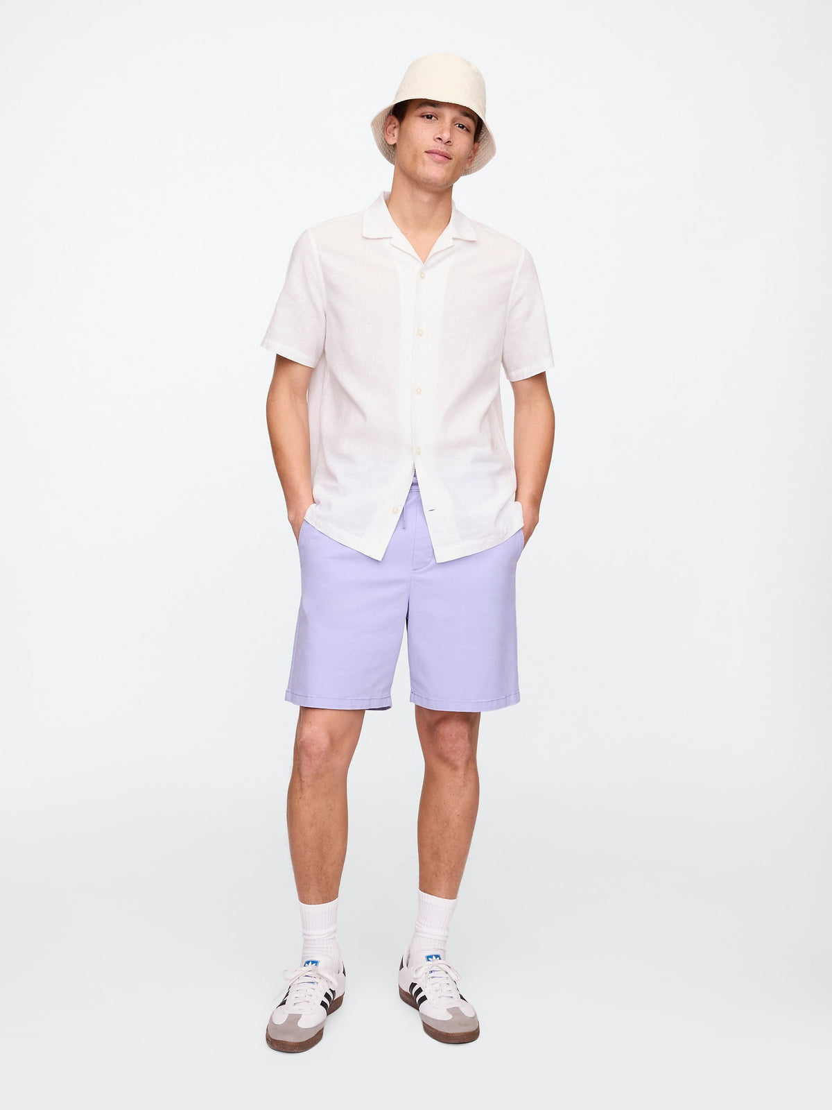 Mor Stretch Twill Şort