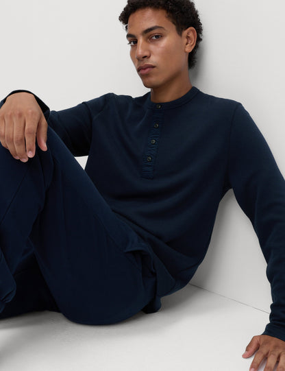 Pamuk Karışımlı Ribanalı Pijama Üstü