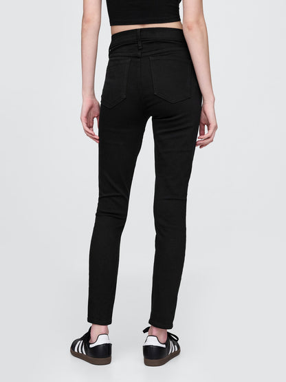 Siyah High Rise True Skinny Washwell™ Jean Pantolon