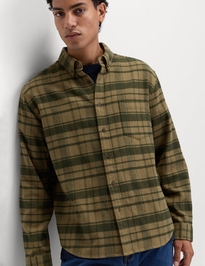 Pure Cotton Kareli Flanel Gömlek