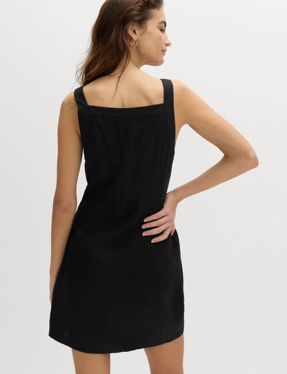 Keten Karışımlı Mini Elbise