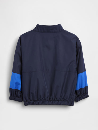 Lacivert Recycled Colorblock Rüzgarlık