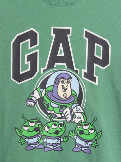 Yeşil Disney Toy Story Logo T-shirt