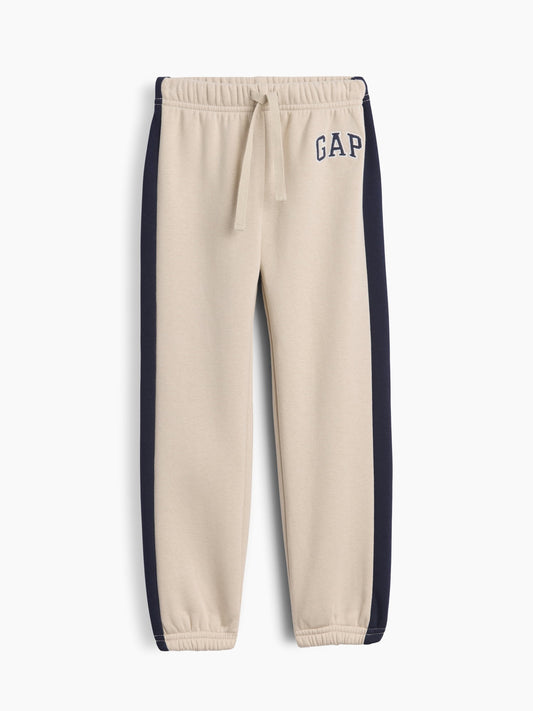 Bej Relaxed Colorblock Pull-on Jogger Eşofman Altı