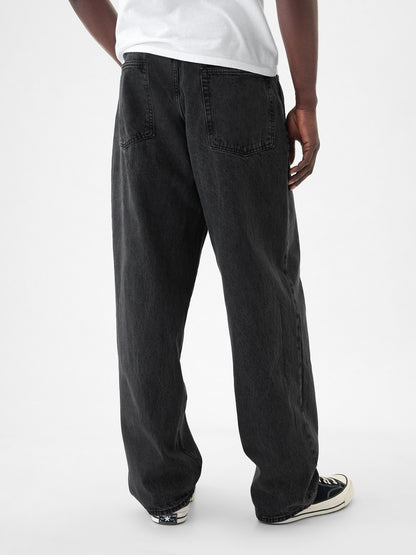 Siyah Baggy Jean Pantolon