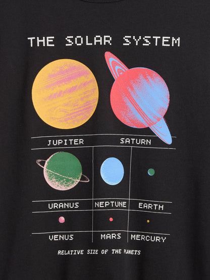 Siyah Grafik Baskılı T-shirt (2’li)