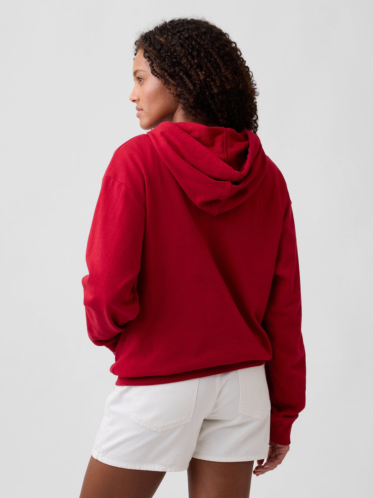 Kırmızı Gap Logo Havlu Kumaş Sweatshirt