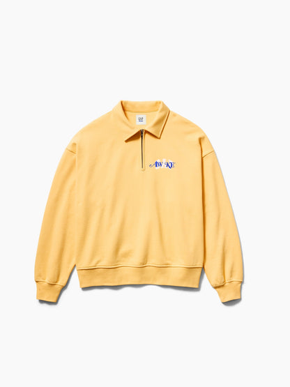 Sarı Gap × Awake Ny Heavyweight Oversized Çeyrek Fermuarlı Sweatshirt