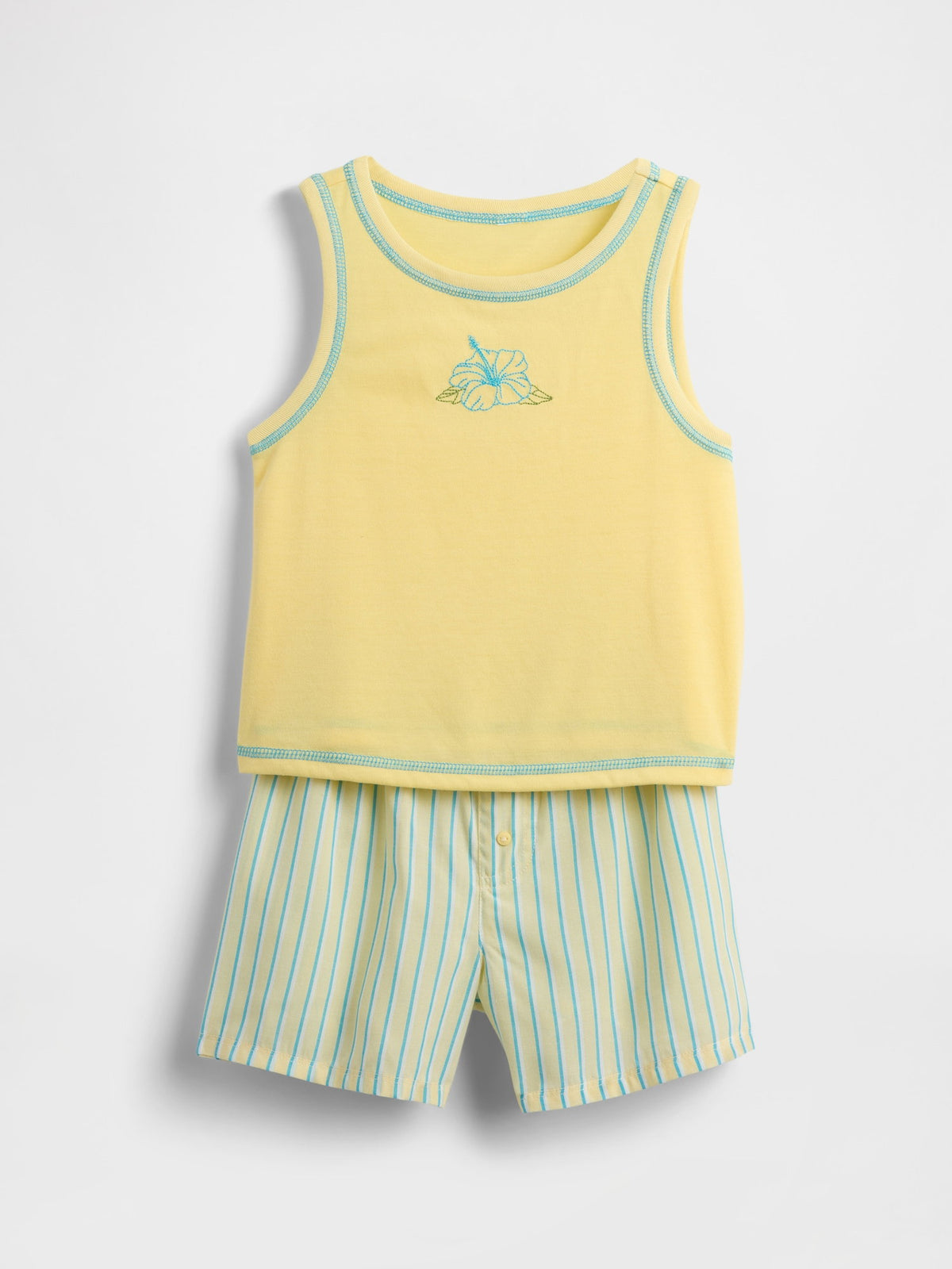 Sarı Çocuk Geri Dönüştürülmüş Pijama Altı Takımı