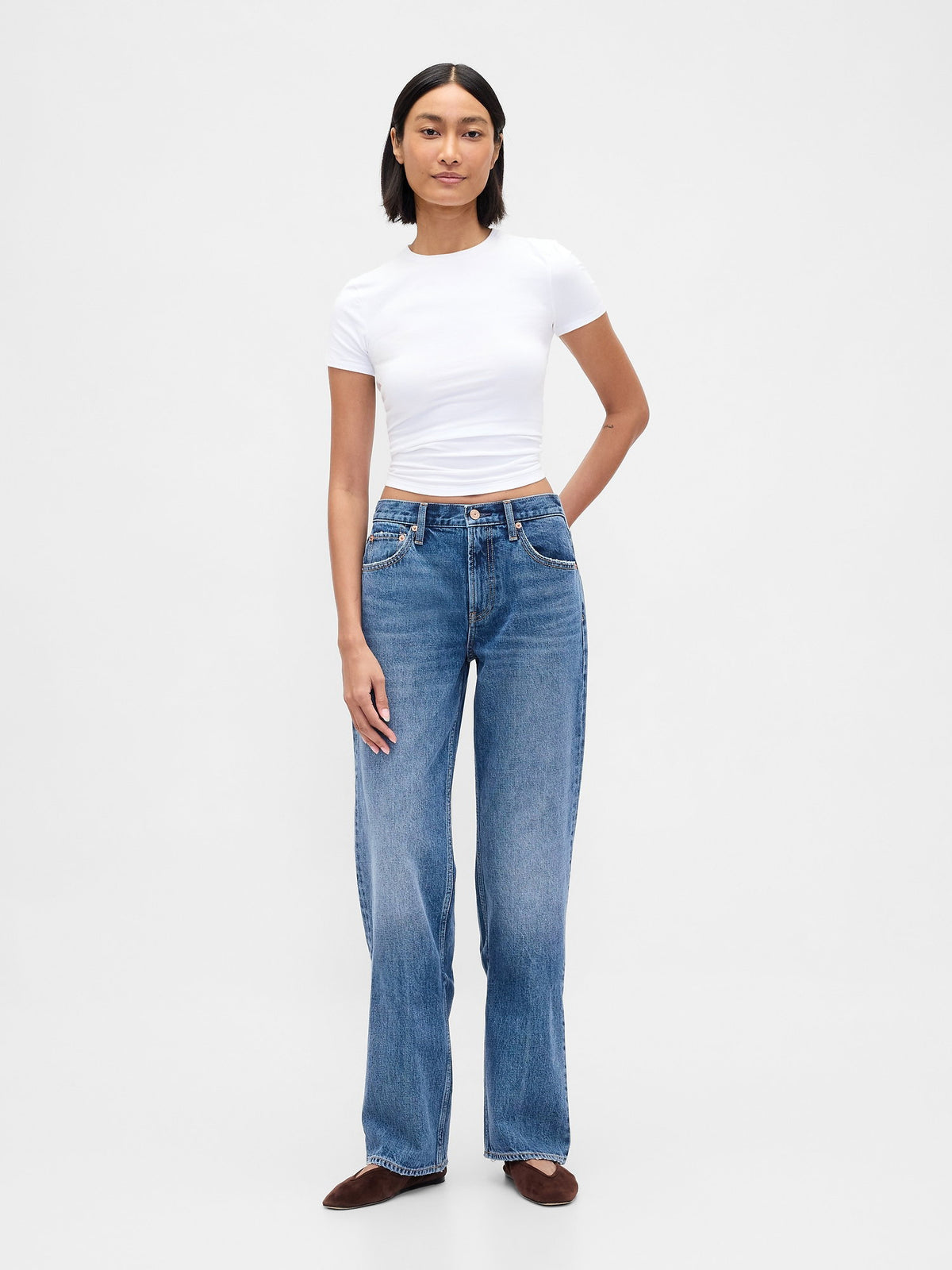Mavi Mid Rise Rigid Relaxed Straight Jean Pantolon