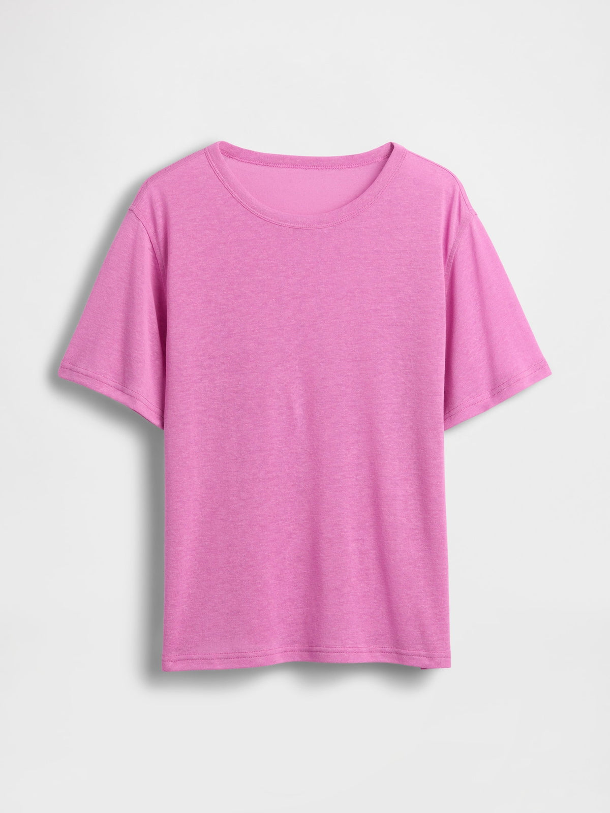 Lacivert Keten Karışımlı Relaxed T-shirt