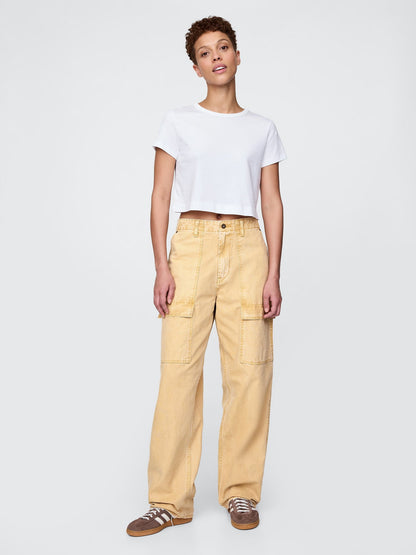 Sarı Baggy Utility Pantolon
